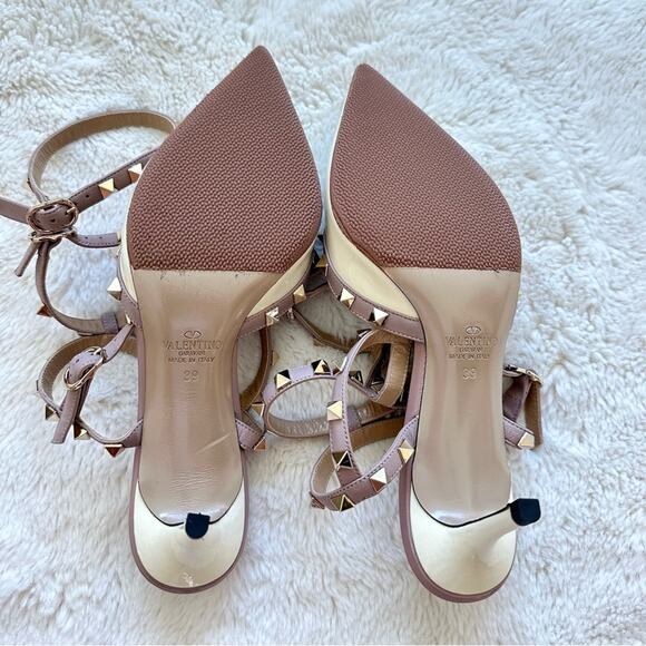 NEW!!! Valentino Garavani Patent Rockstud Ankle Strap Heels size 39 EU 1250$ - Picture 4 of 6
